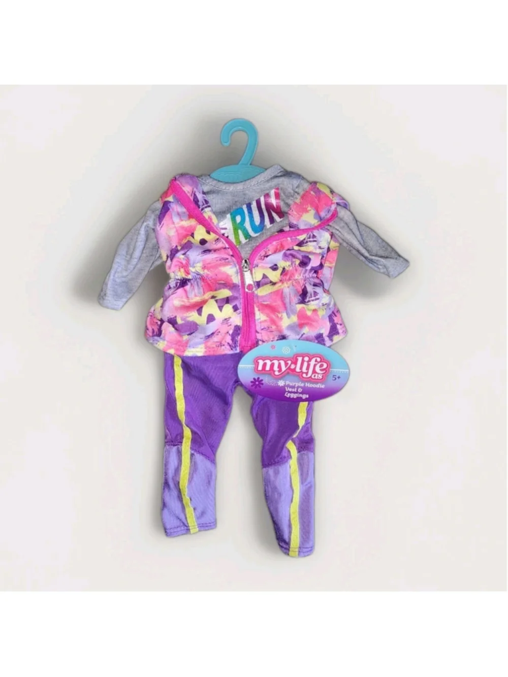 My Life As Doll Clothes Outfit Purple Hoodie Vest Leggings 18